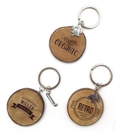 Natural Wood Keychain - Delite Promotional Products