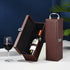 One Bottle Vintage Pu Leather Gift Case With Carrying Handle - Delite Promotional Products