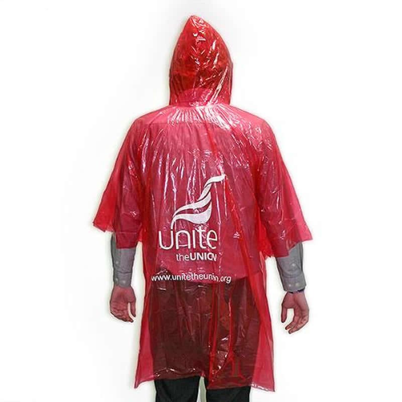 Pe Disposable Printed Poncho Ball Packed - Delite Promotional Products