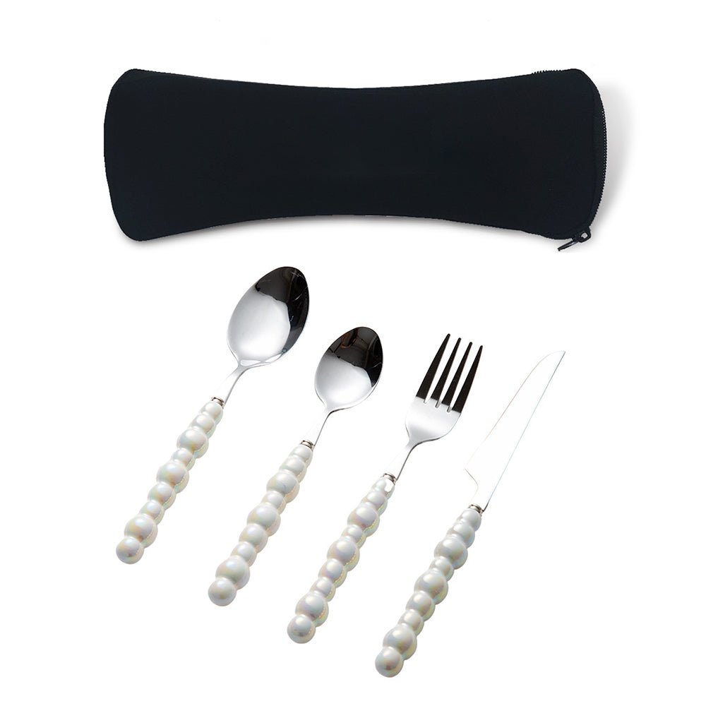Pearl Ceramic Handle Stainless Steel Cutlery - By Boat - Delite Promotional Products