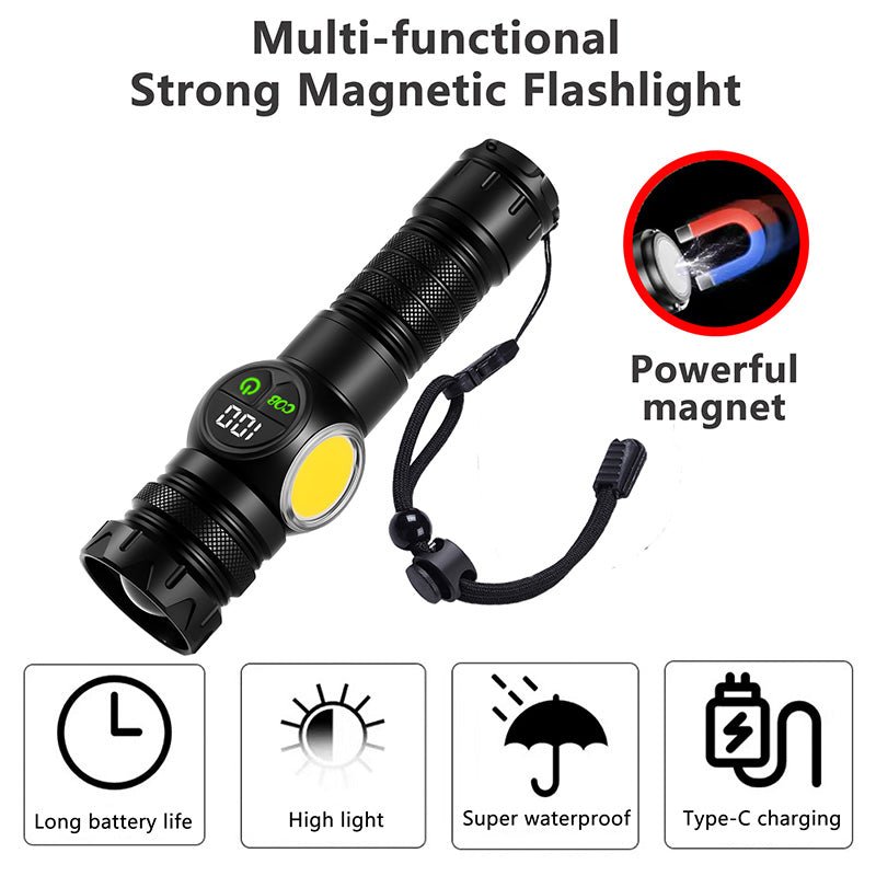 Portable Led Flashlight Torch Recharge Battery Included - Delite Promotional Products