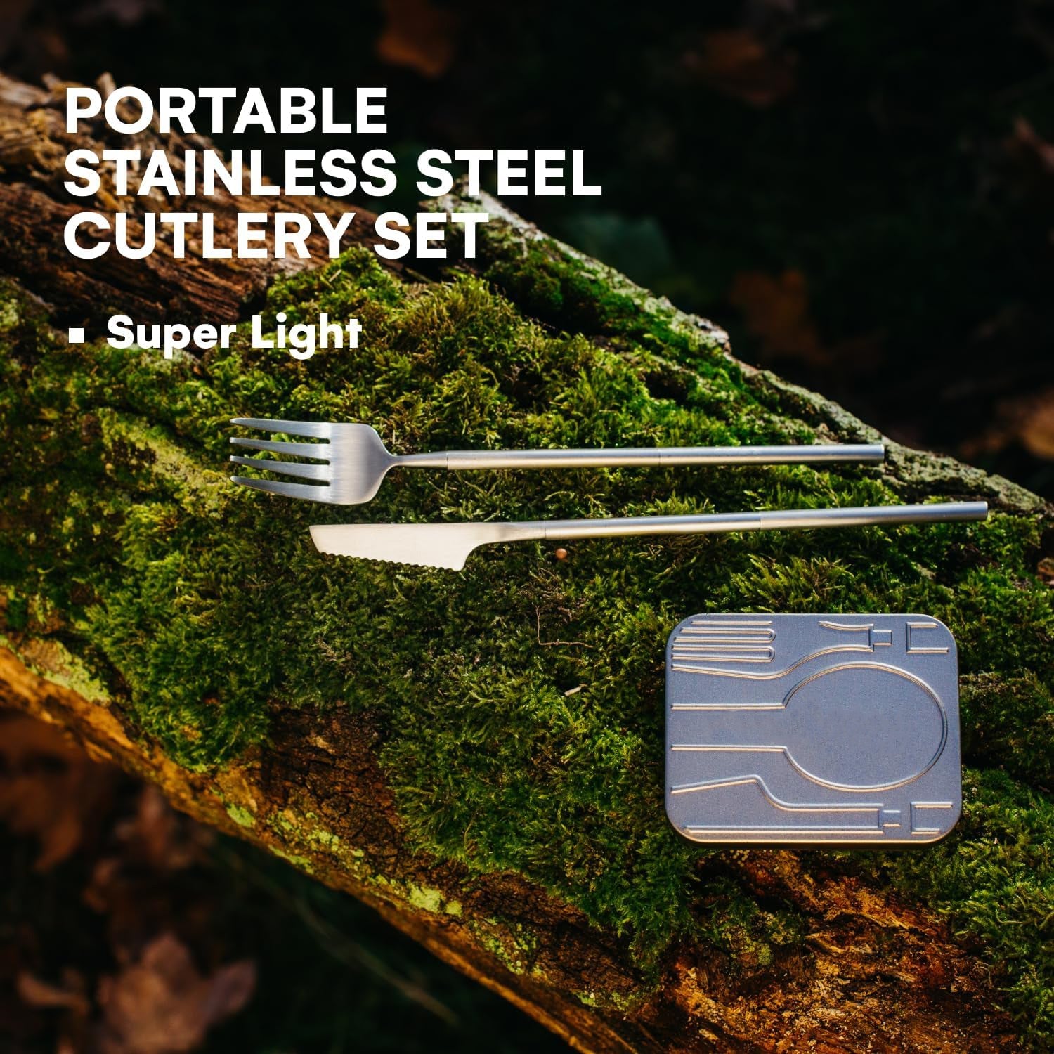 Portable & Reusable Stainless Steel Travel Cutlery Set - Includes Travel Case For Easy Transport - Delite Promotional Products