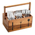 Portable Wooden Condiment Caddy With Handle And Dividers - By Boat - Delite Promotional Products