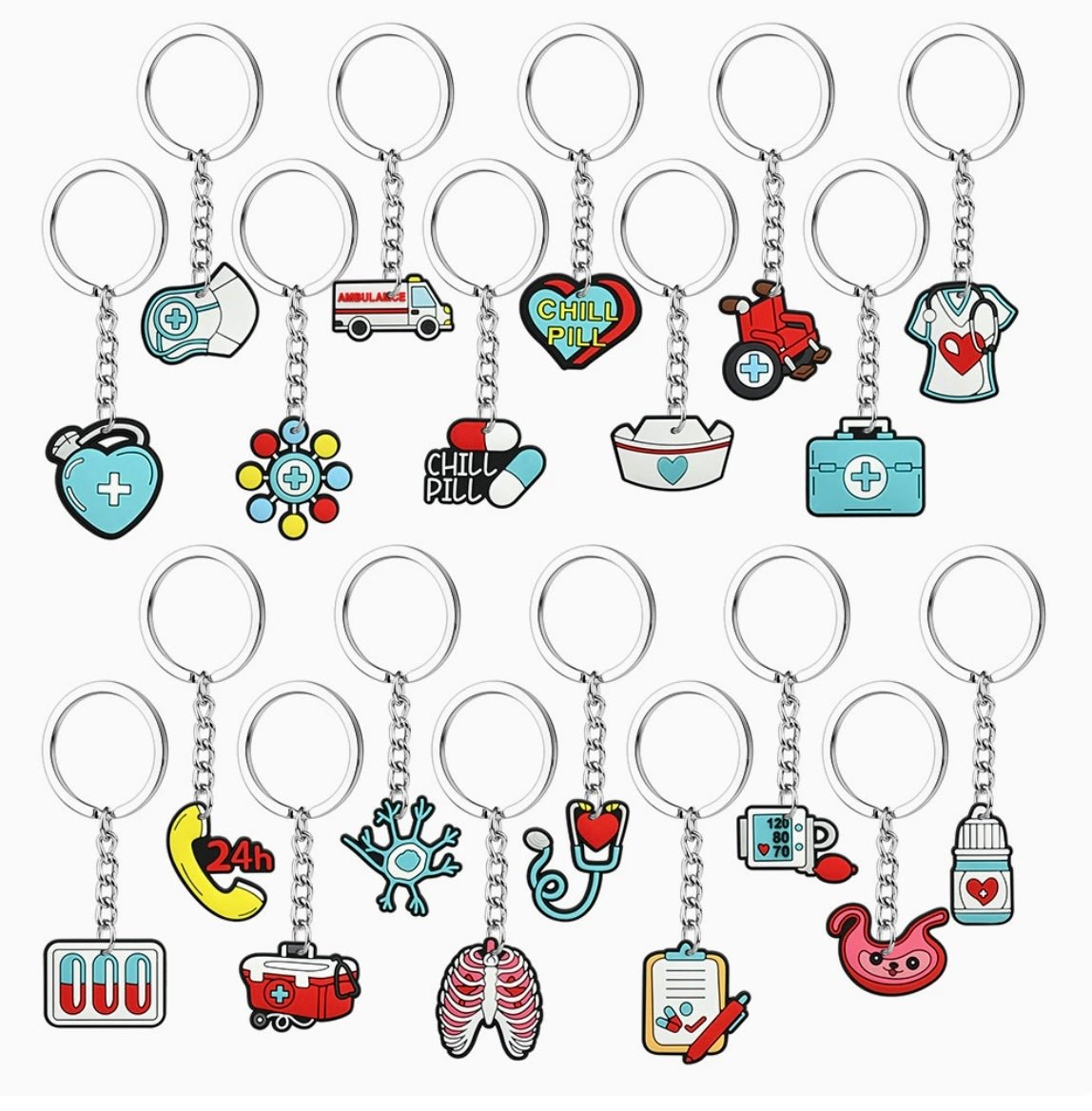 Pvc Nurse - themed Keychains - Delite Promotional Products