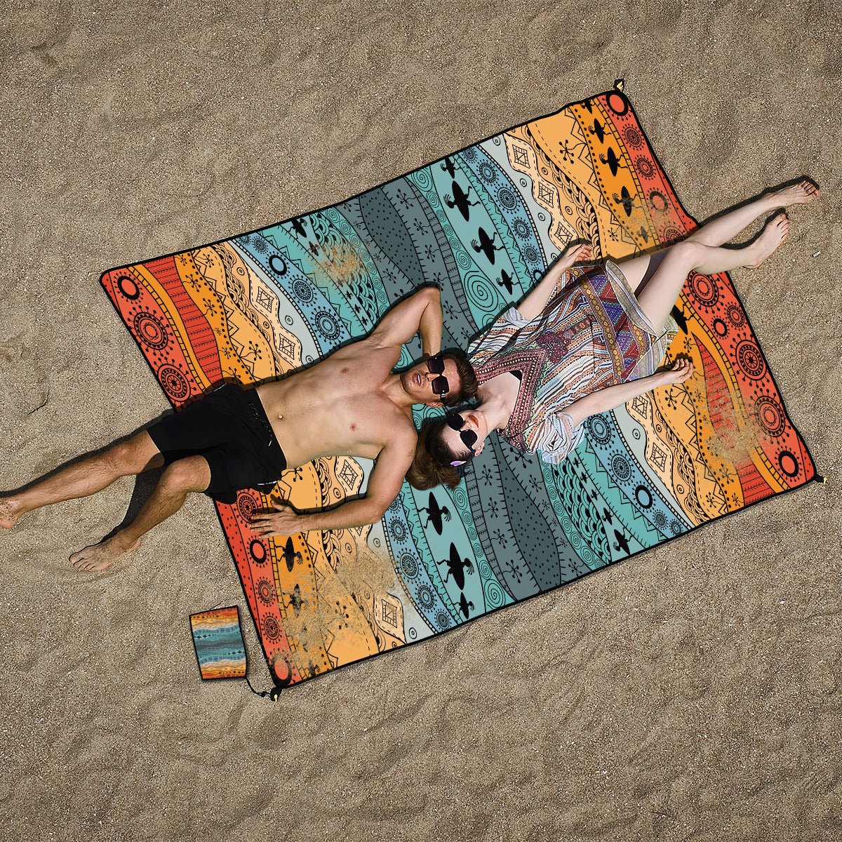 Quick - dry Sandproof Beach Blanket - Delite Promotional Products
