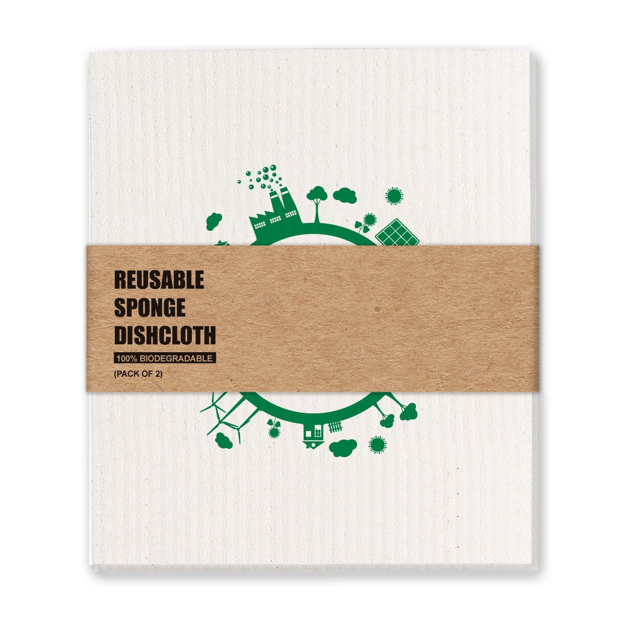 Reusable Sponge Dishcloth (pack Of 2) - Delite Promotional Products