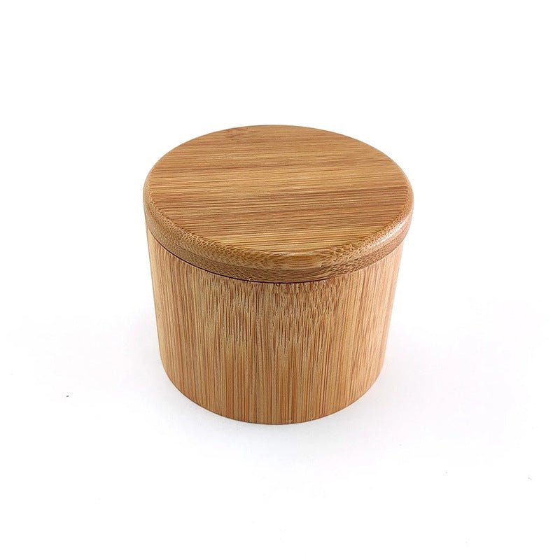 Round Bamboo Salt Box With Lid - Delite Promotional Products