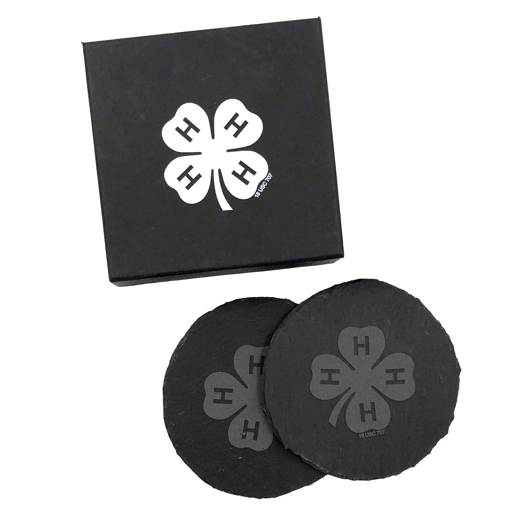 Round Slate Coaster (set Of 2) - Delite Promotional Products