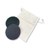 Round Slate Coaster (set Of 2) In Cotton Bag - Delite Promotional Products