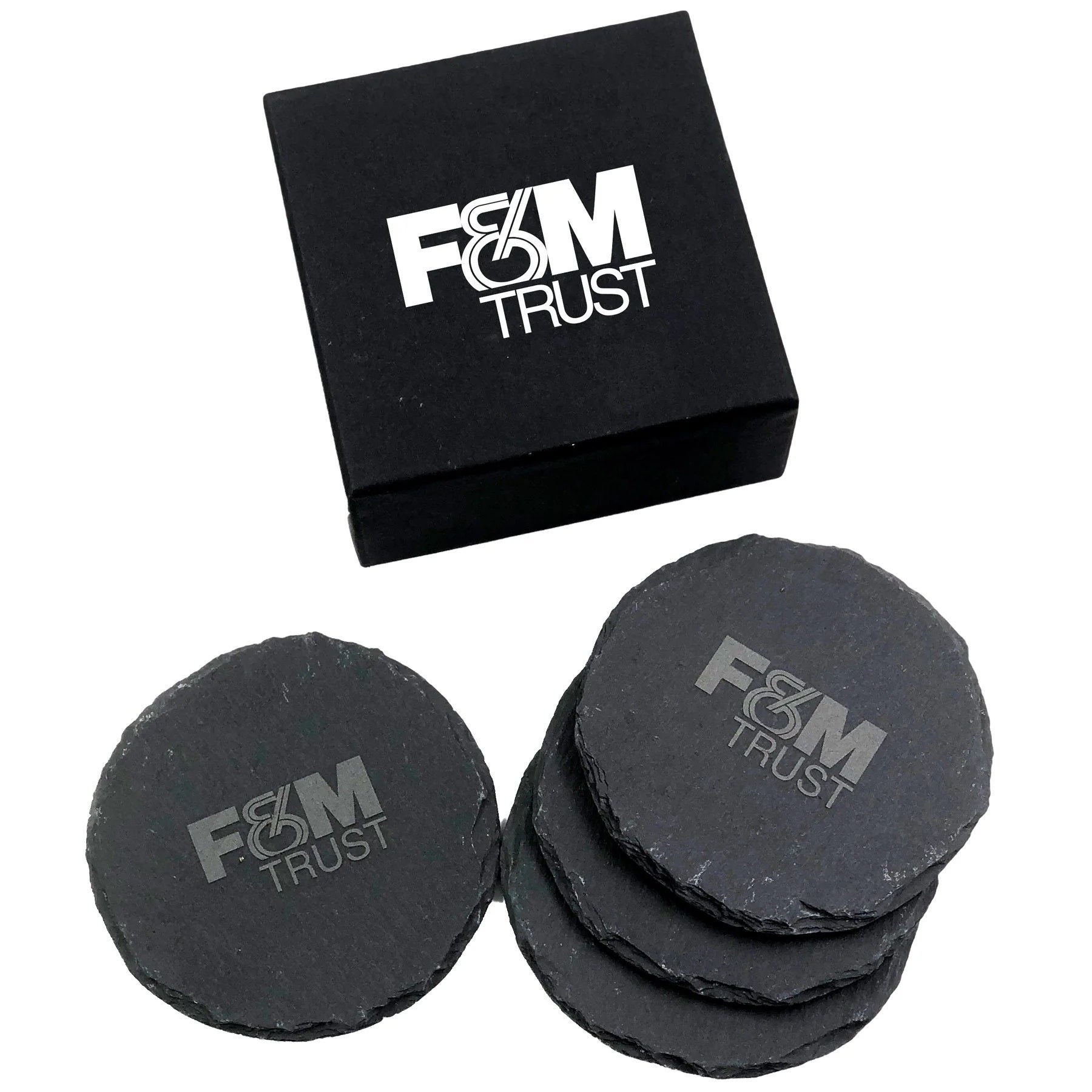 Round Slate Coaster (set Of 4) - Delite Promotional Products