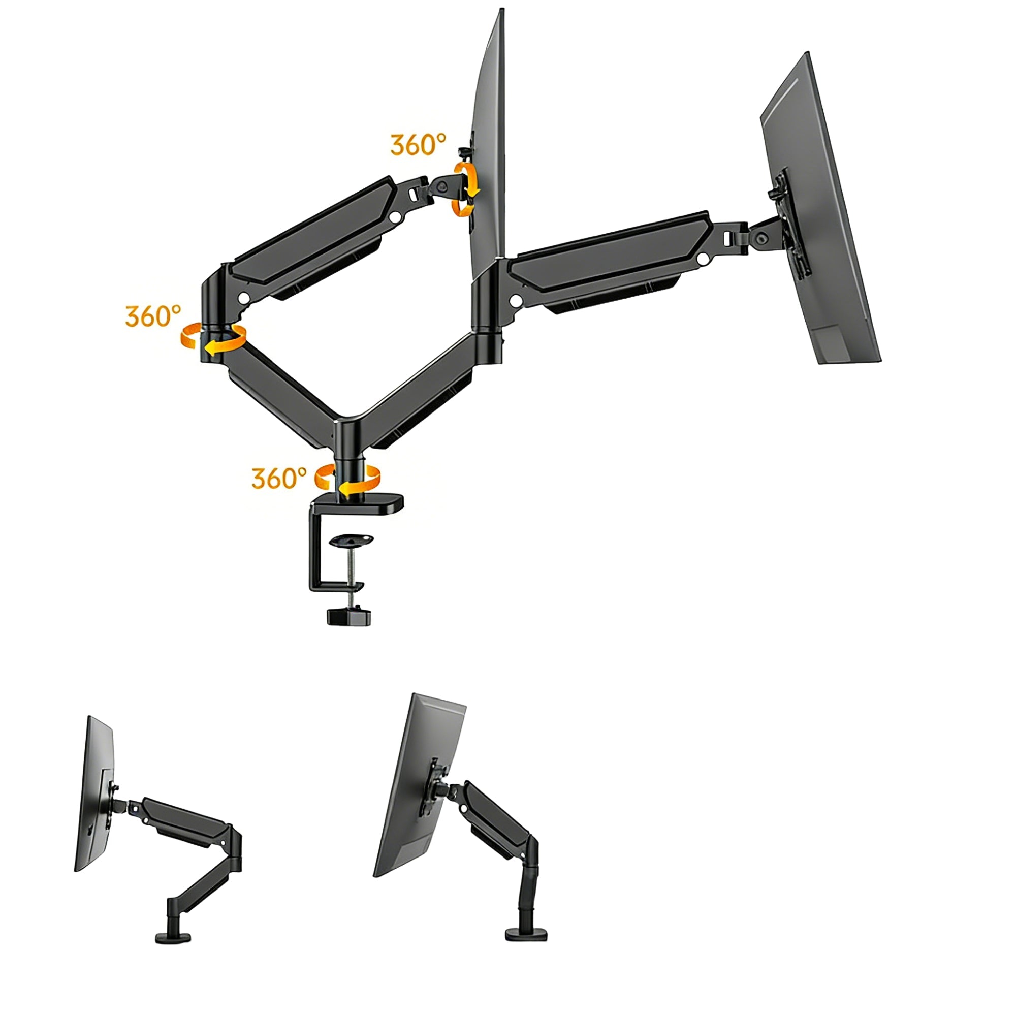 Screens Adjustable Stand For Desk With C - clamp & Grommet Base - By Boat - Delite Promotional Products