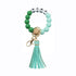 Silicone And Wood Beads Decor Keychain With Tassel - Delite Promotional Products