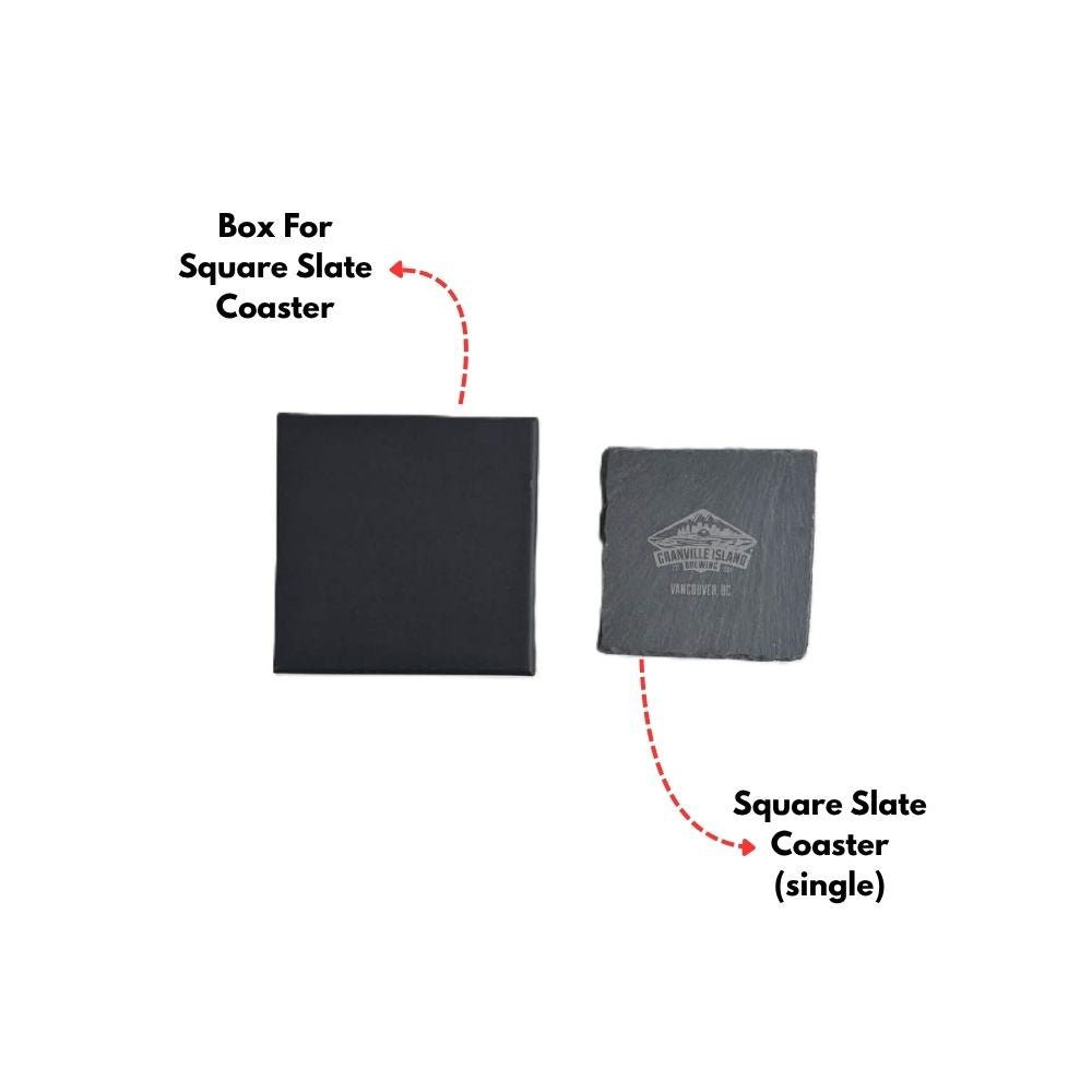 Single Slate Coaster In Gift Box - Delite Promotional Products