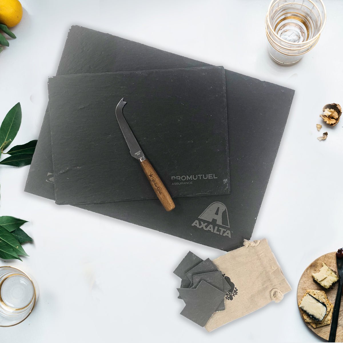 Slate Cheese Serving Set - Delite Promotional Products