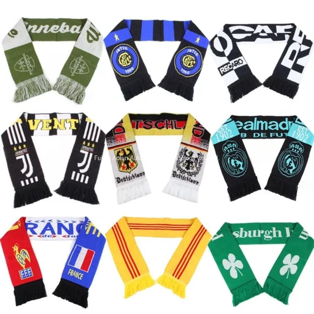Soccer Fan Full Size Double Sides Knitted Soft Scarf - Delite Promotional Products