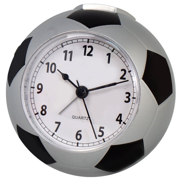 Soccer Shape Table Alarm Clock Quiet - tick Silent Design - Delite Promotional Products