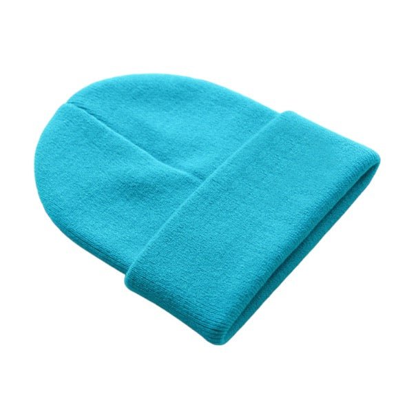 Solid Color Beanie Embroidery Cuff Both Men Women - Delite Promotional Products