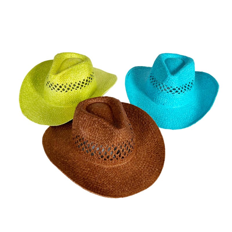 Solid Color Print Classic Light Straw Sun Hat - Delite Promotional Products