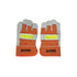 Split Leather Safety Gloves With Reflect Strip-orange - Delite Promotional Products