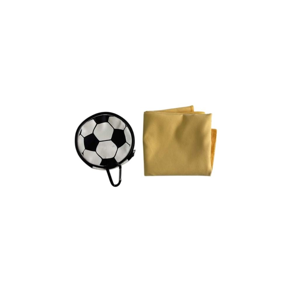 Sports Towel In Soccer Ball Pouch - Delite Promotional Products