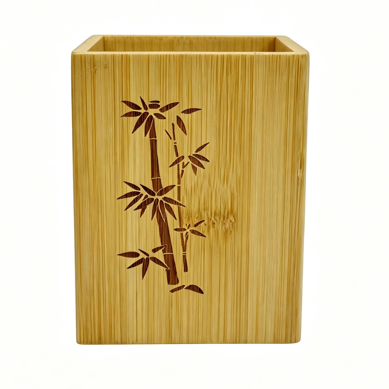 Square Bamboo Pen Holder - Delite Promotional Products