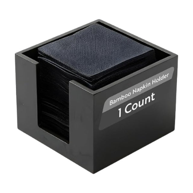 Square Shape Bamboo Napkin Holder Restaurant Kit - Delite Promotional Products