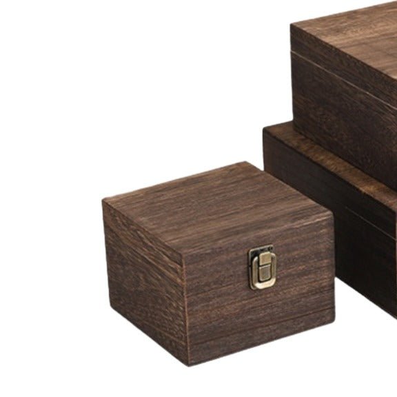 Square Shape Natural Wood Case With Lock - Delite Promotional Products