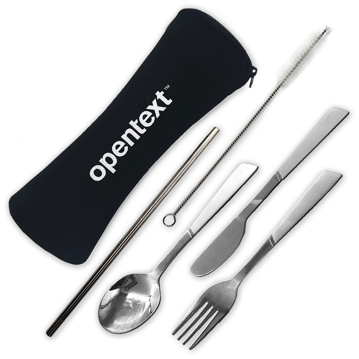 Stainless Steel Cutlery And Straw Set - Delite Promotional Products
