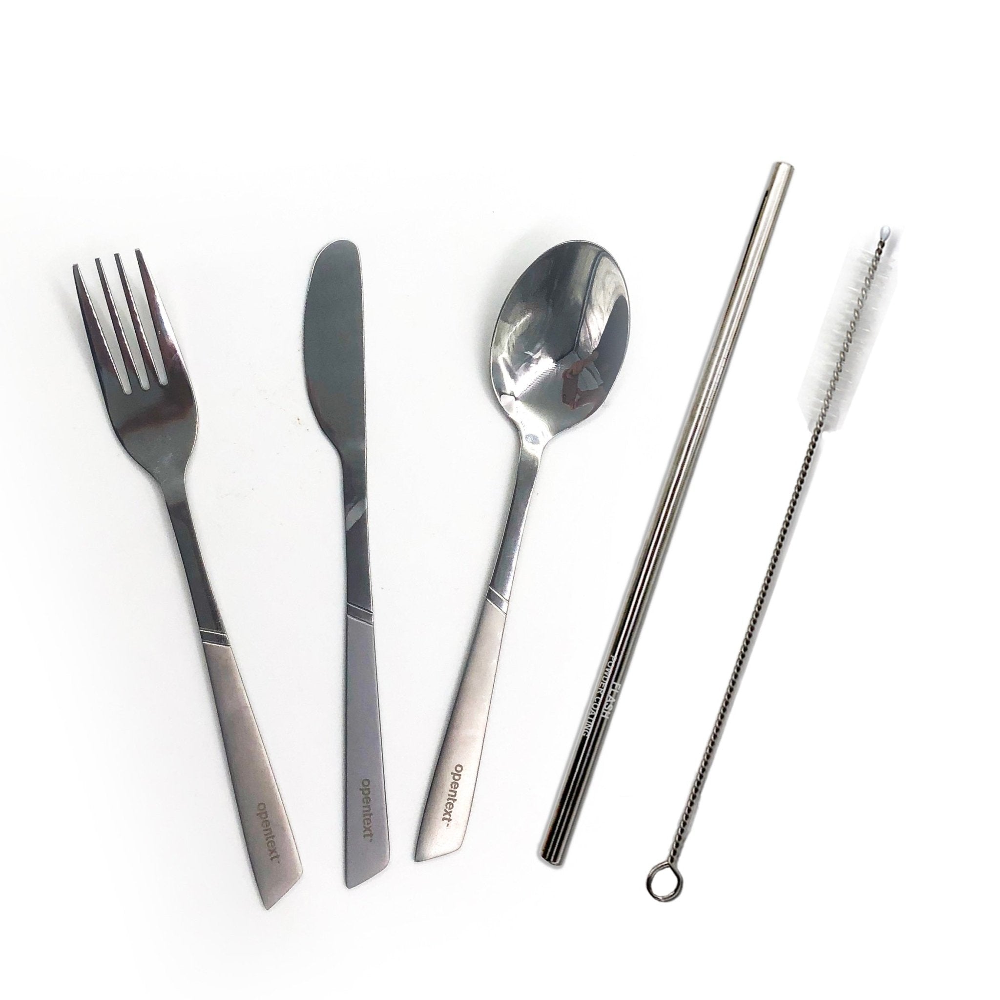 Stainless Steel Cutlery And Straw Set - Delite Promotional Products