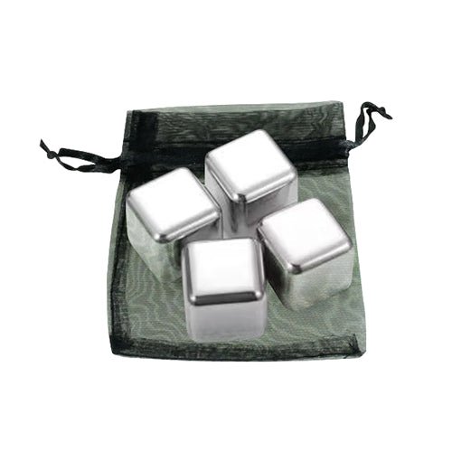 Stainless Steel Ice Cubes (set Of 4) - Delite Promotional Products