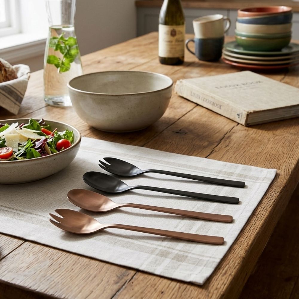 Stainless Steel Salad Serving Fork And Spoon (2pcs) - Delite Promotional Products