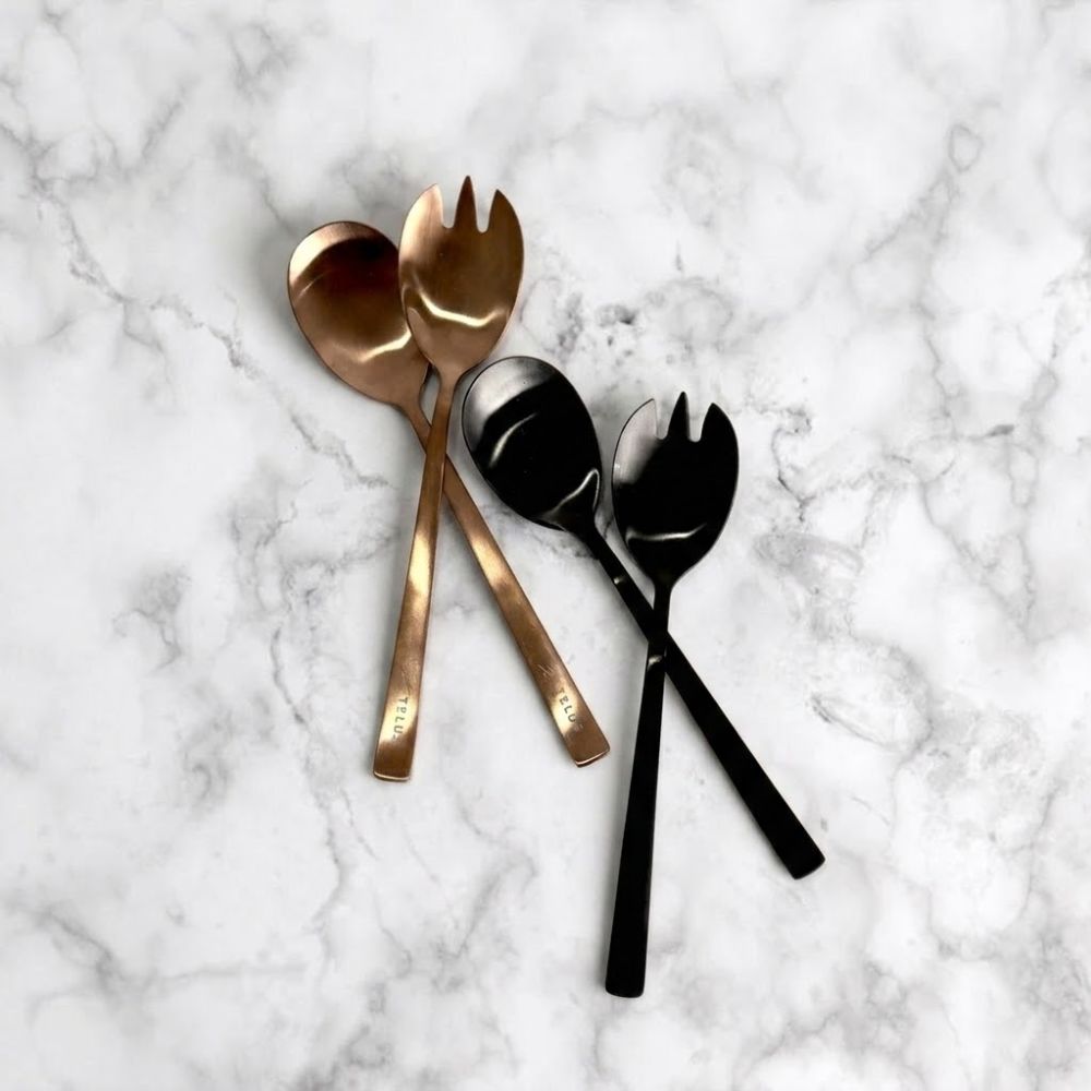 Stainless Steel Salad Serving Fork And Spoon (2pcs) - Delite Promotional Products