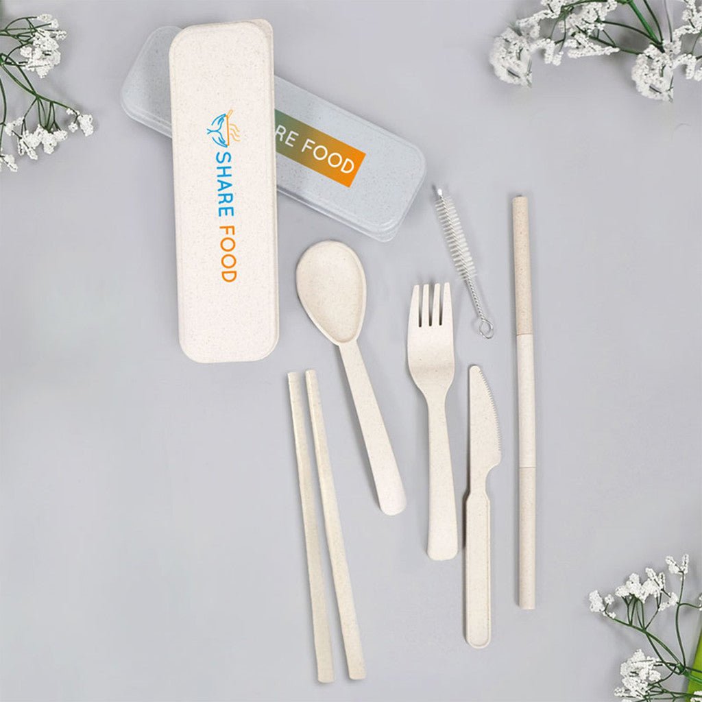 Straw Dinnerware Set - Delite Promotional Products