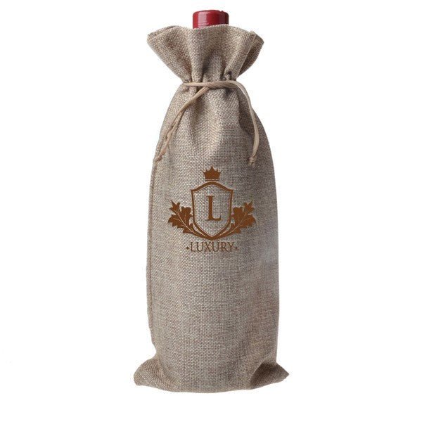 Synthetic Burlap Wine Bag - Delite Promotional Products