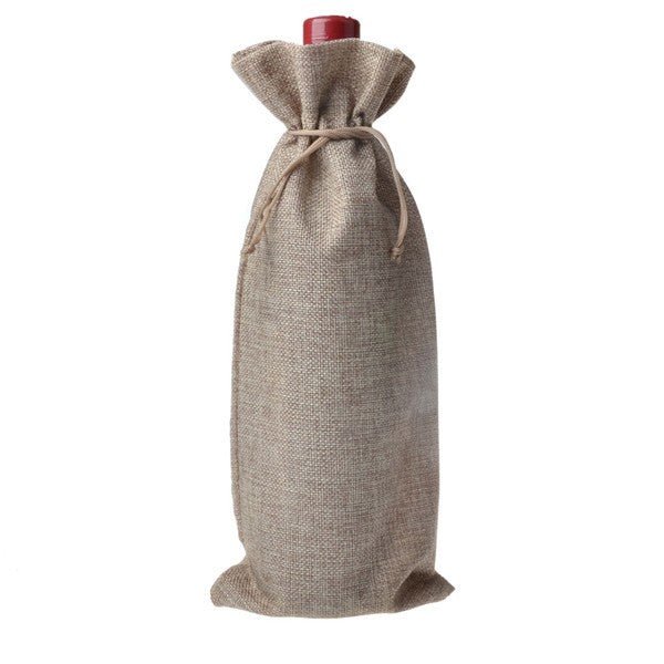 Synthetic Burlap Wine Bag - Delite Promotional Products