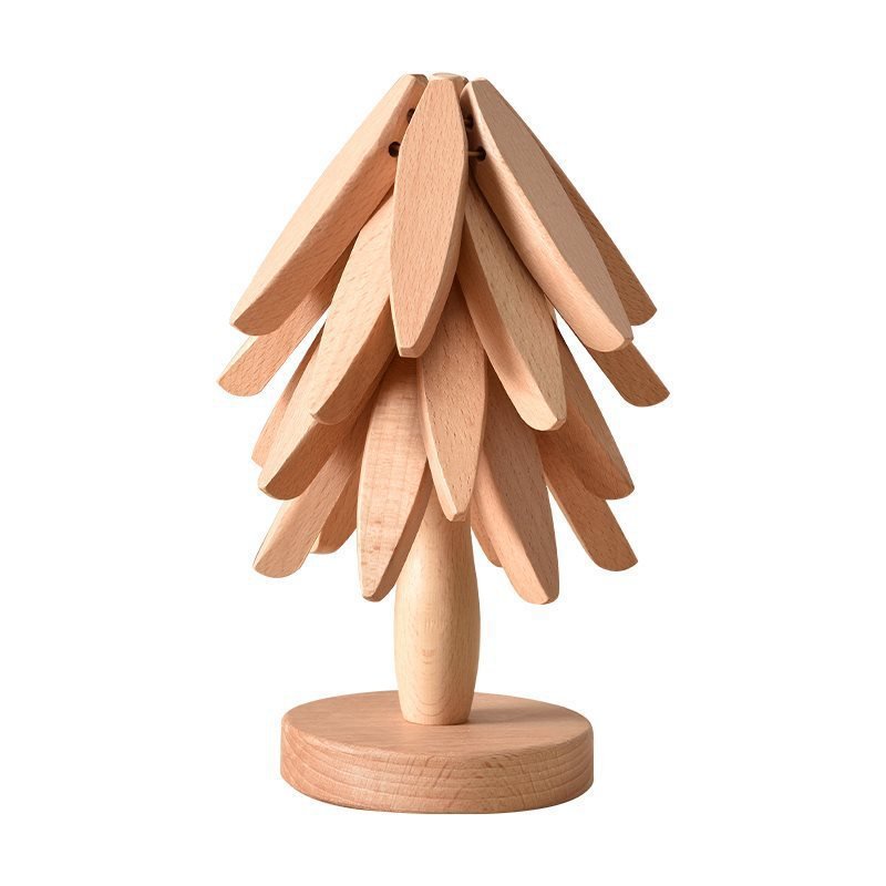 Tree Coasters Set Of 4 With Organizer Shelf Pack By Box - Delite Promotional Products