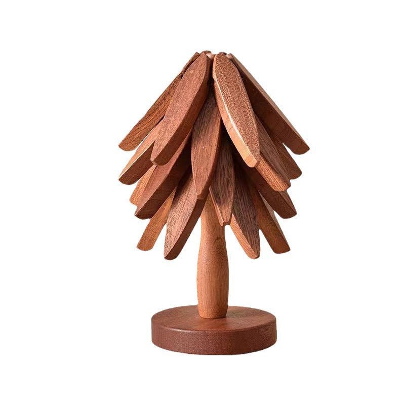 Tree Coasters Set Of 4 With Organizer Shelf Pack By Box - Delite Promotional Products