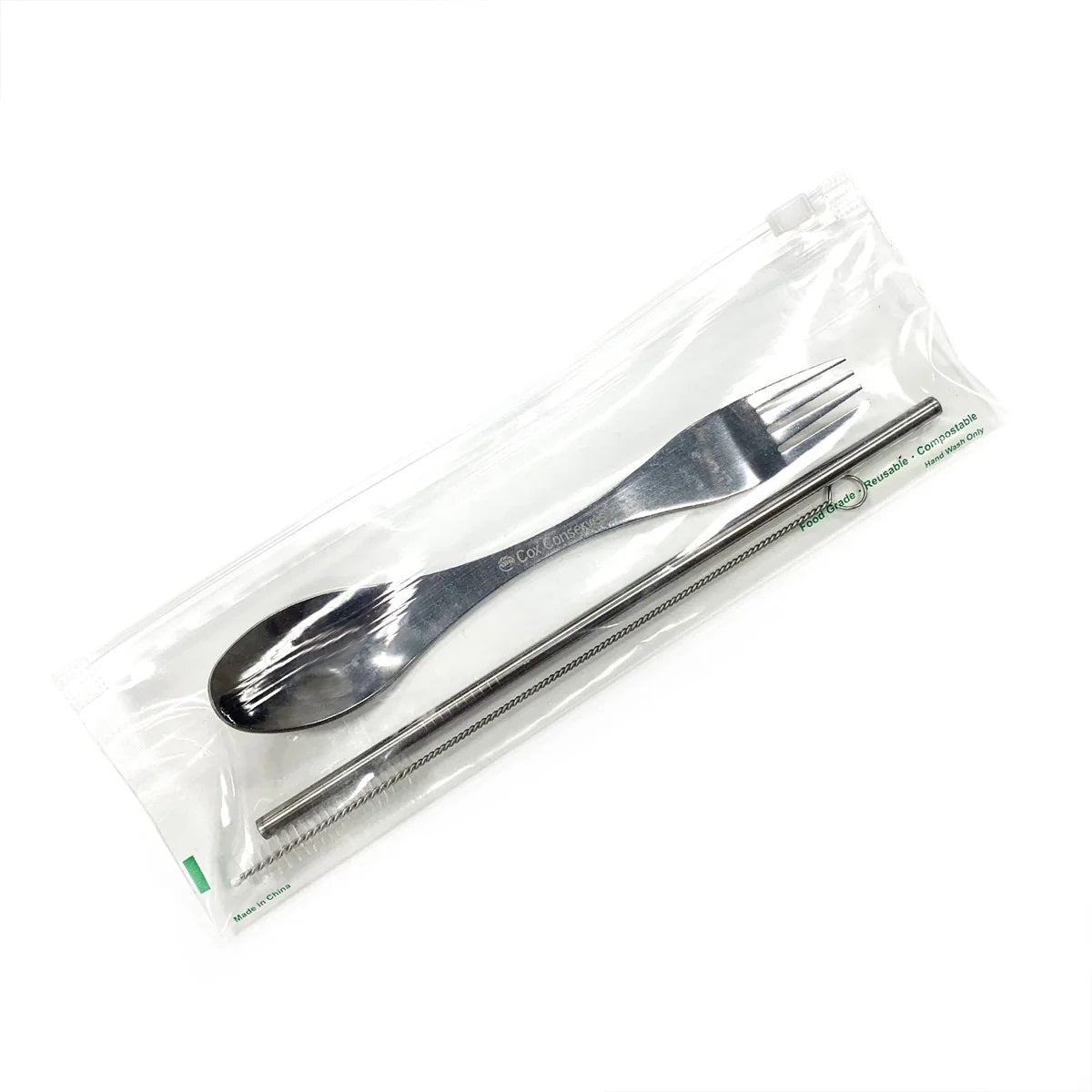 Two - way Stainless Steel Cutlery And Straw Set - Delite Promotional Products