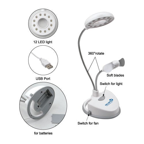 Usb Mini Fan With Light - Delite Promotional Products