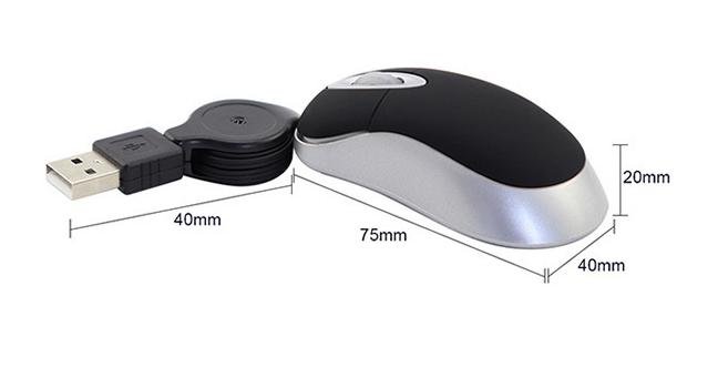 Usb Mini Retractable Cable Mouse - Delite Promotional Products