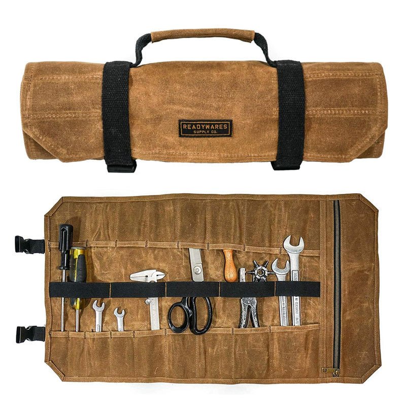 Waxed Canvas Tool Roll Organizer - Delite Promotional Products