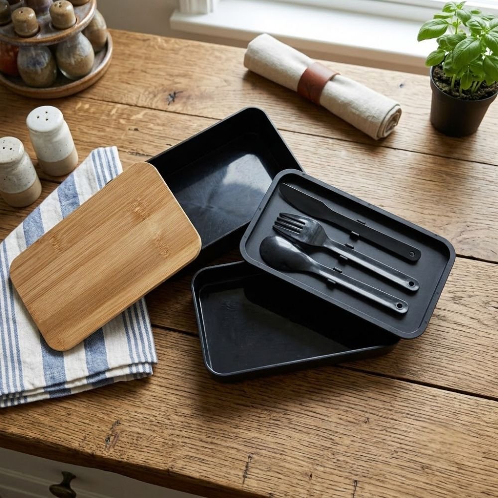Wheat Stackable Lunch Set - Delite Promotional Products