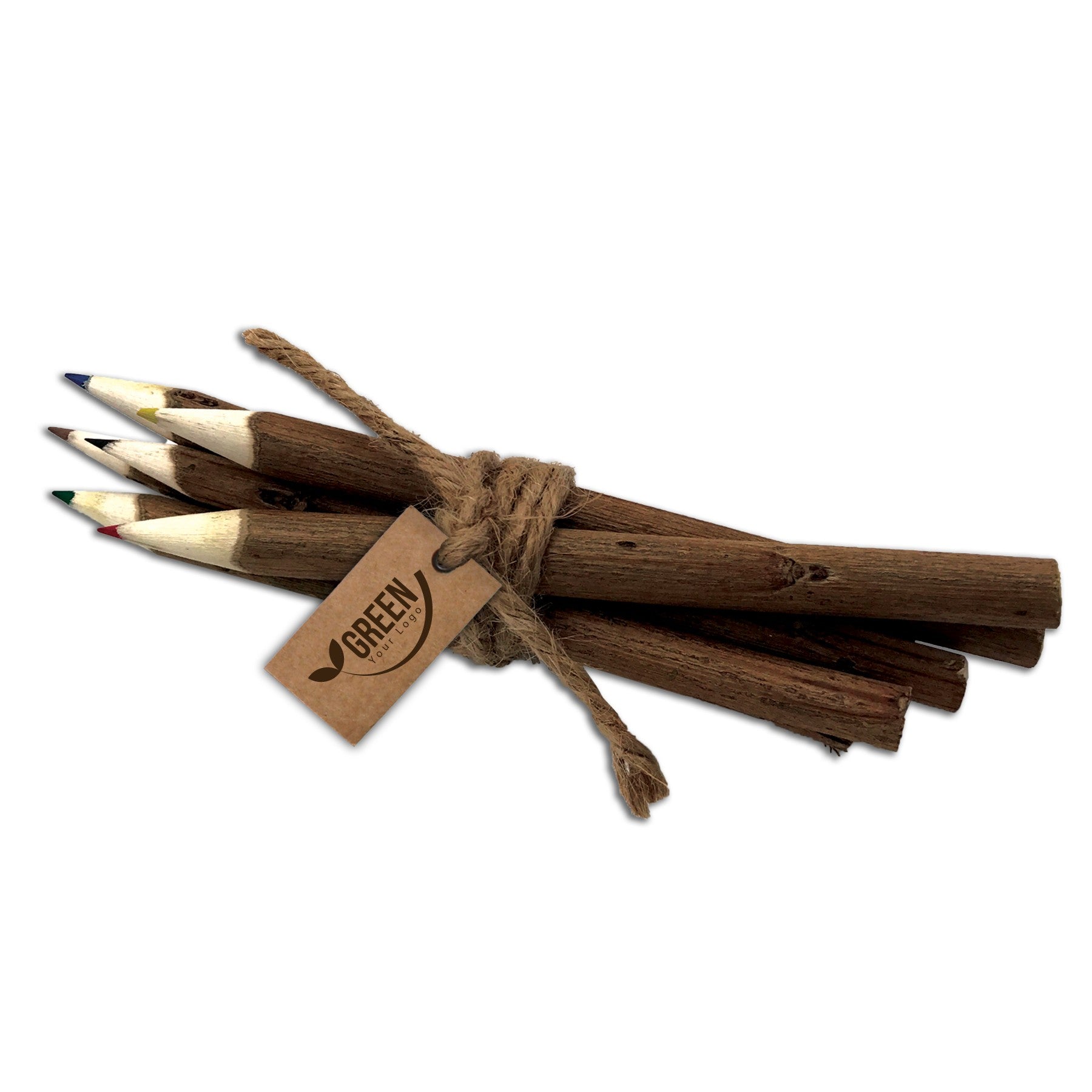 Wood Twig Colour Pencil Set - Delite Promotional Products