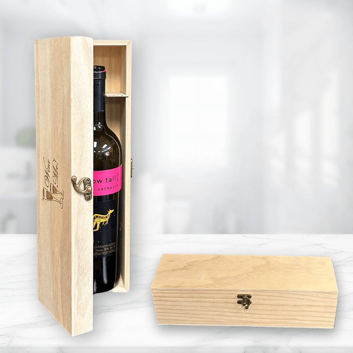 Wood Wine Bottle Gift Box - Delite Promotional Products