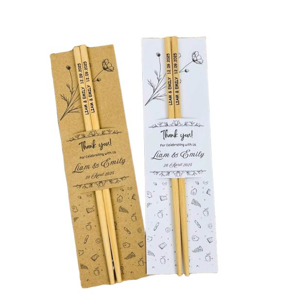 Wooden Chopsticks With Paper Card - Delite Promotional Products