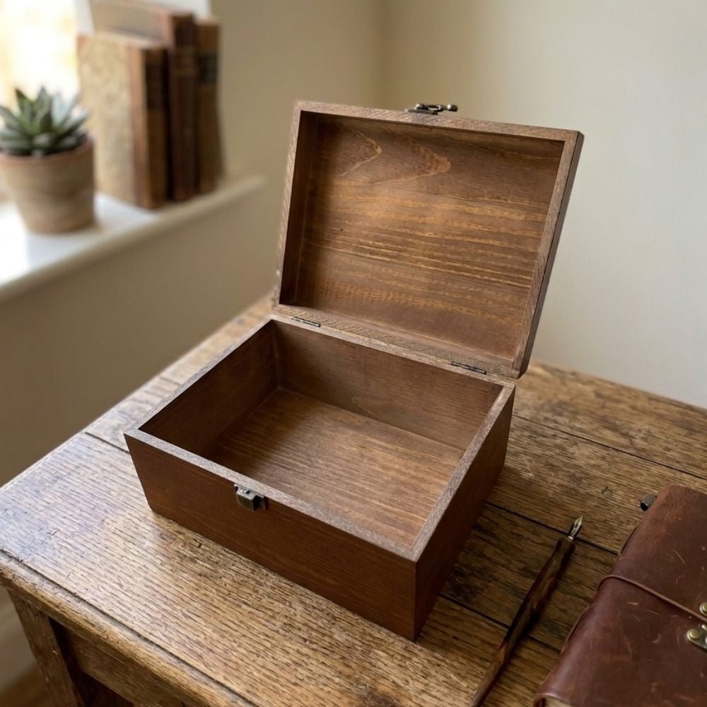Wooden Gift Box 9 X 7 X 4.6 Inch - Delite Promotional Products