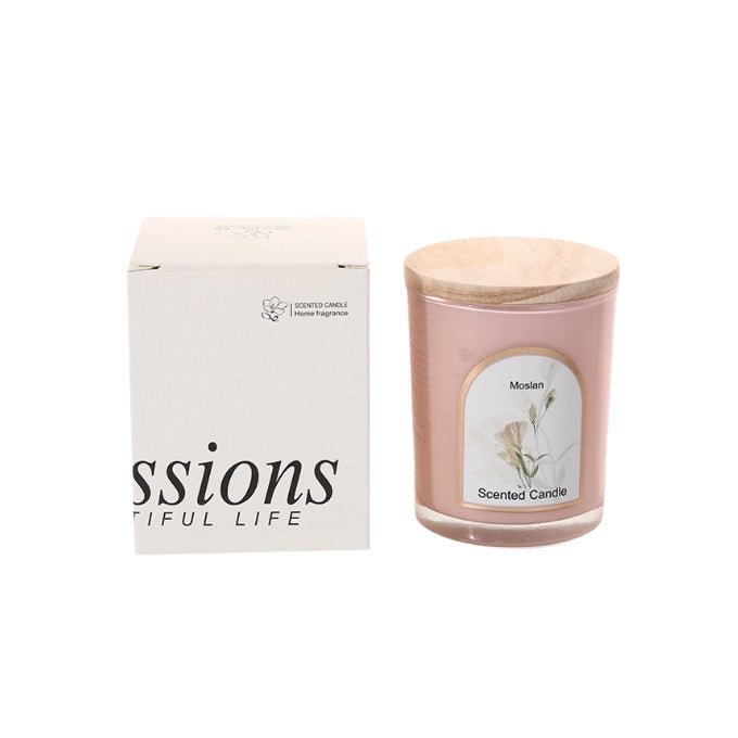 Wooden Lid Glass Scent Candle - Delite Promotional Products
