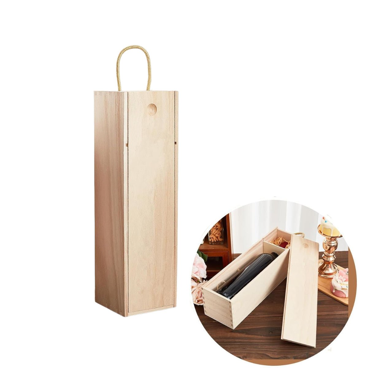 Wooden Wine Bottle Gift Box - Delite Promotional Products