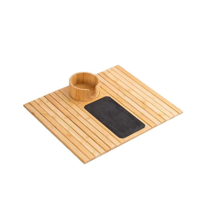 Bambú soflón de copa para tomar & snack, mesa de brazos del sofá