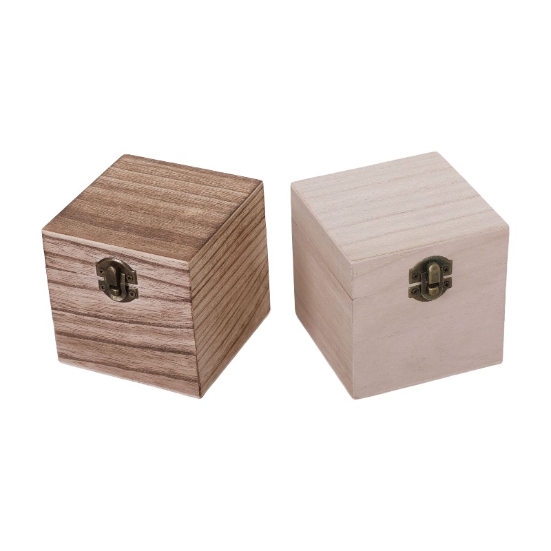 4 Inch Cubic Size Mini Wooden Crate